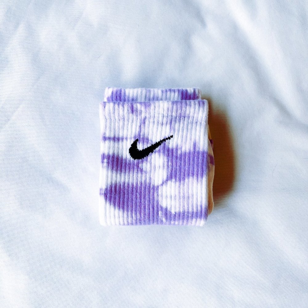 Tie Dye NIKE Custom Unisex Crew Cotton Socks - Picture 8 of 8